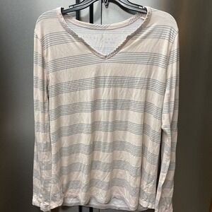 Inner self XL Pink 100% linen Longsleeve blouse